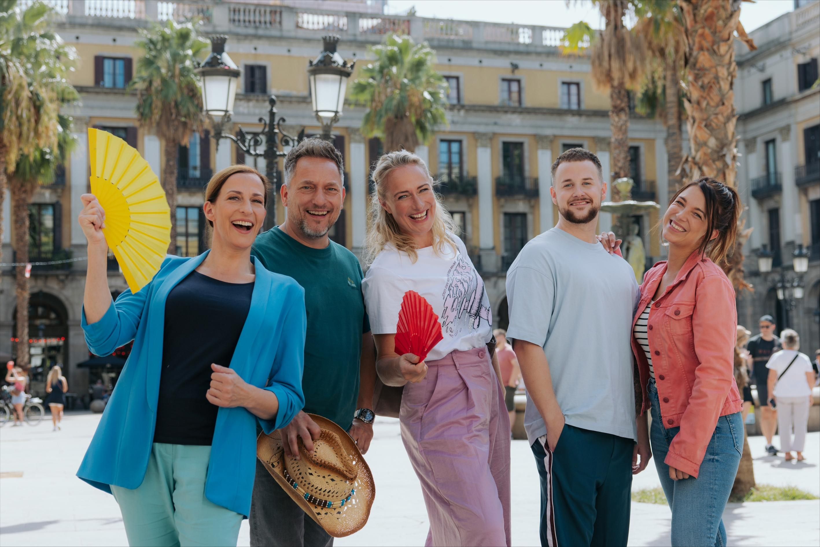 V.l. Ulrike Frank („Katrin“), Lars Pape („Michi“), Eva Mona Rodekirchen („Maren“), Felix van Deventer („Jonas“) und Iris Mareike Steen („Lilly“)